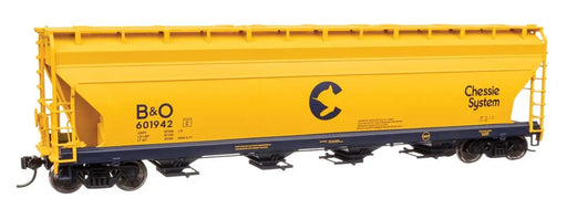 Walthers Mainline 910-49204 HO Scale ACF 5250 4-Bay Centerflow Covered Hopper Chessie System B&O 601942