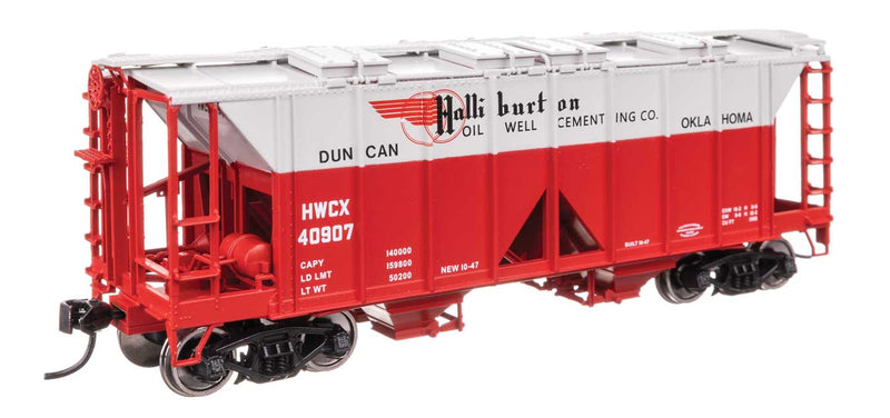 Walthers Mainline 910-49717 HO Scale ACF 1958 Cu Ft Covered Hopper Halliburton HWCX 40907