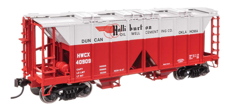 Walthers Mainline 910-49718 HO Scale ACF 1958 Cu Ft Covered Hopper Halliburton HWCX 40909