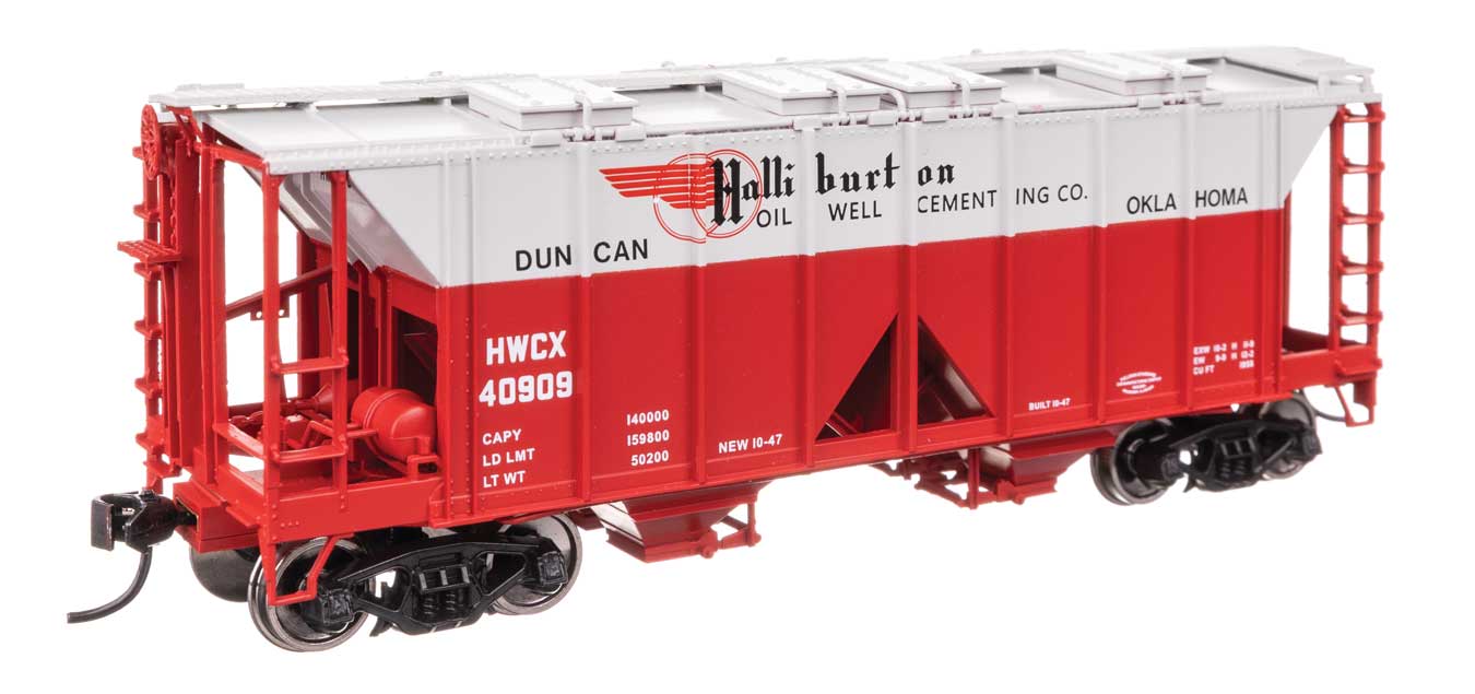 Walthers Mainline 910-49718 HO Scale ACF 1958 Cu Ft Covered Hopper Halliburton HWCX 40909
