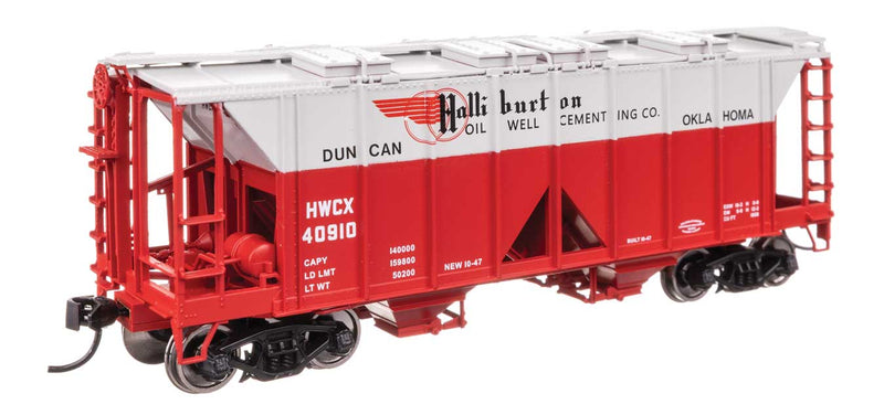 Walthers Mainline 910-49719 HO Scale ACF 1958 Cu Ft Covered Hopper Halliburton HWCX 40910