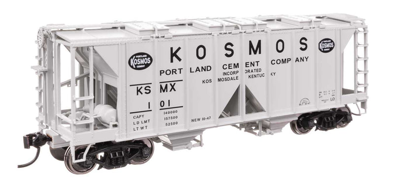 Walthers Mainline 910-49720 HO Scale ACF 1958 Cu Ft Covered Hopper Kosmos Cement KSMX 101