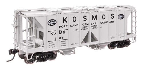 Walthers Mainline 910-49720 HO Scale ACF 1958 Cu Ft Covered Hopper Kosmos Cement KSMX 101
