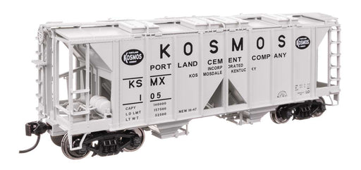 Walthers Mainline 910-49721 HO Scale ACF 1958 Cu Ft Covered Hopper Kosmos Cement KSMX 105