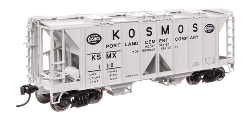 Walthers Mainline 910-49722 HO Scale ACF 1958 Cu Ft Covered Hopper Kosmos Cement KSMX 110