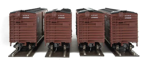 Walthers Mainline 910-51400 HO Scale 40' PS-1 Boxcar Santa Fe ATSF 4 Pack (Ship and Travel) - NOS