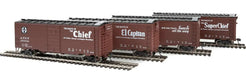 Walthers Mainline 910-51400 HO Scale 40' PS-1 Boxcar Santa Fe ATSF 4 Pack (Ship and Travel) - NOS