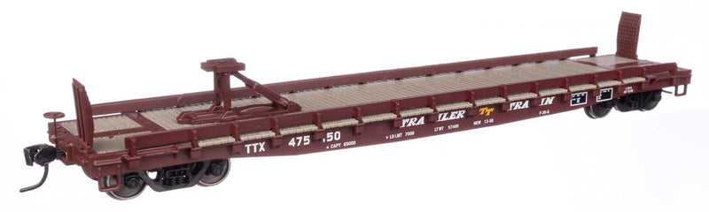 Walthers Mainline 910-50515 HO Scale 53' GSC Flatcar Trailer Train (Brown) TTX 475150