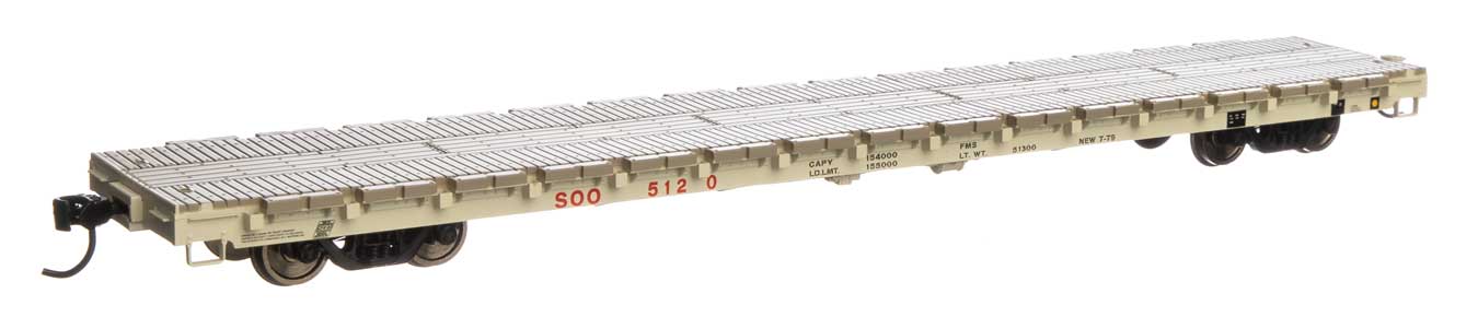 Walthers Mainline 910-5407 HO Scale 60' PS Flatcar SOO Line 5120