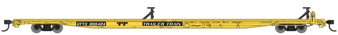 Walthers Mainline 910-5519 HO Scale G85 85' Flatcar Trailer Train GTTX 300424