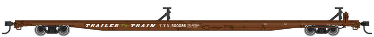 Walthers Mainline 910-5535 HO Scale G85 85' Flatcar Brown TTX 300086