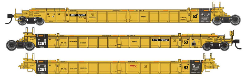 Walthers Mainline 910-55809 NSC Articulated 3-Unit 53' Well Car TTX DTTX 785070