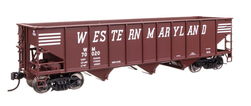 Walthers Mainline 910-56757 HO Scale 70-Ton AAR 3-Bay Open Hopper Western Maryland WM 70020