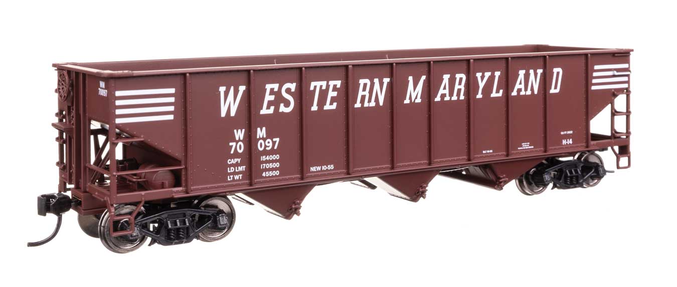 Walthers Mainline 910-56760 HO Scale 70-Ton AAR 3-Bay Open Hopper Western Maryland WM 70097