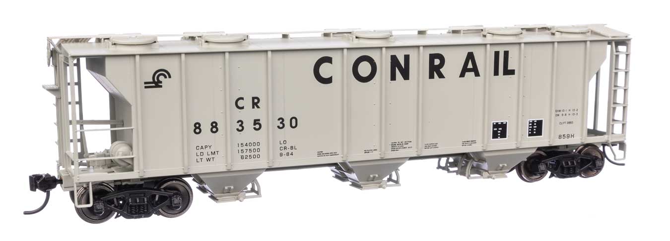 Walthers Mainline 910-7049 HO Scale PS-2 2893 3 Bay Covered Hopper Conrail CR 883530