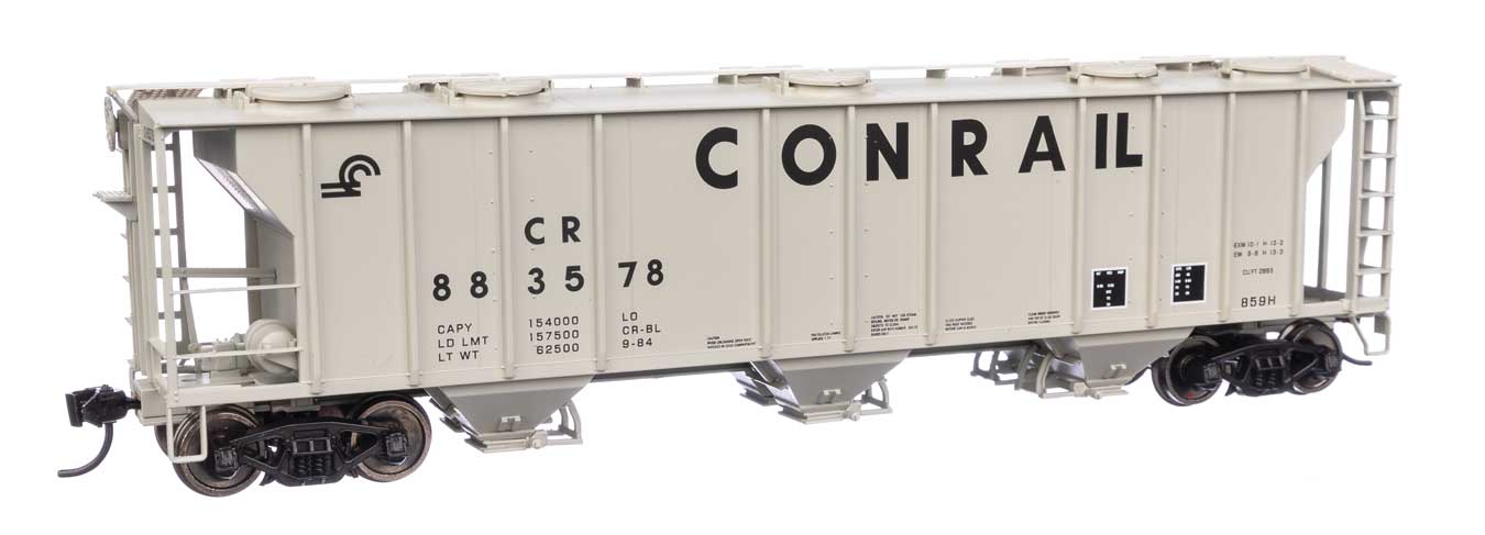 Walthers Mainline 910-7052 HO Scale PS-2 2893 3 Bay Covered Hopper Conrail CR 883578