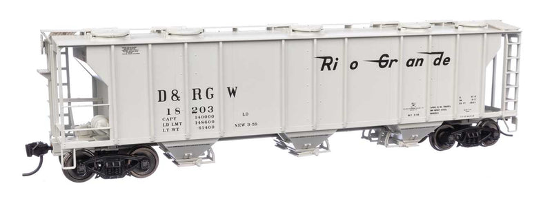 Walthers Mainline 910-7054 HO Scale PS-2 2893 3 Bay Covered Hopper Rio Grande D&RGW 18203