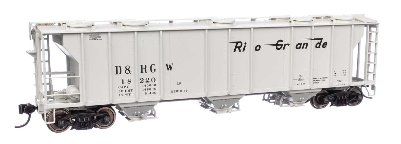 Walthers Mainline 910-7056 HO Scale PS-2 2893 3 Bay Covered Hopper Rio Grande D&RGW 18220