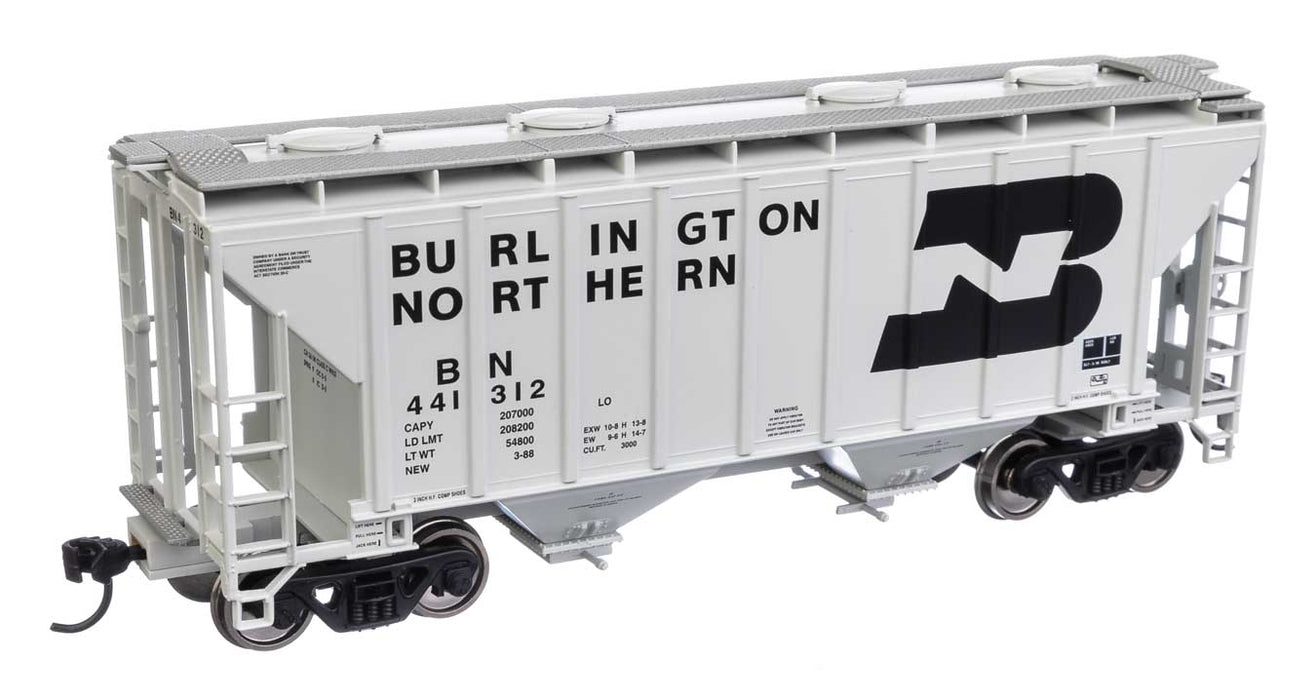 Walthers Mainline 910-7974 HO Scale 37' 2980 Cu-Ft 2-Bay Hopper Burlington Northern BN 441312
