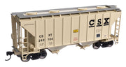 Walthers Mainline 910-7980 HO Scale 37' 2980 Cu-Ft 2-Bay Hopper CSX 242104