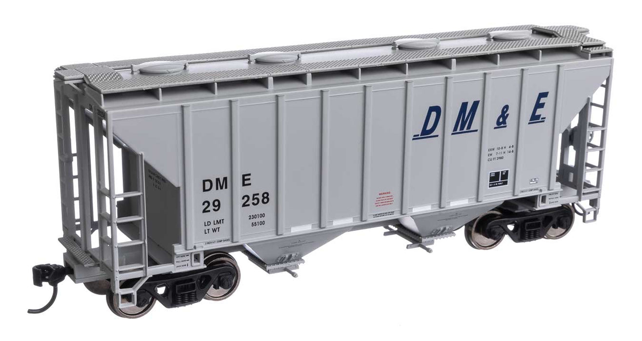 Walthers Mainline 910-7984 HO Scale 37' 2980 Cu-Ft 2-Bay Hopper DM&E 29258