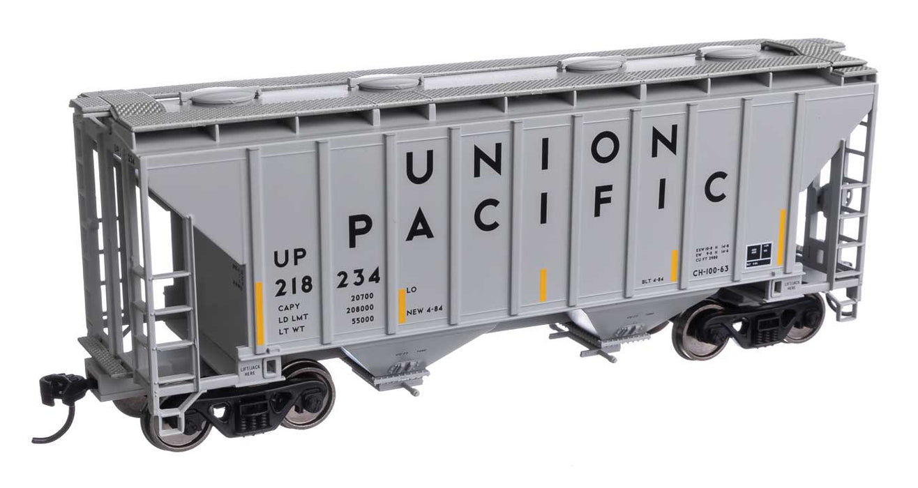 Walthers Mainline 910-7996 HO Scale 37' 2980 Cu-Ft 2-Bay Hopper Union Pacific UP 218234