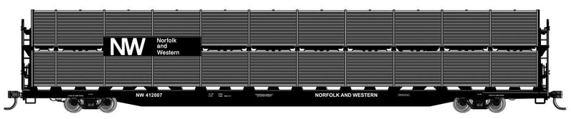 Walthers Mainline 910-8121 HO Scale 89' Bi-Level Shielded Auto Rack Norfolk & Western NW 412007