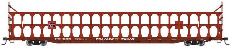 Walthers Mainline 910-8202 HO Scale 89' Tri-Level Open Auto Rack Burlington TTKX 905076