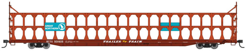 Walthers Mainline 910-8210 HO Scale 89' Tri-Level Open Auto Rack Great Northern RTTX 501909