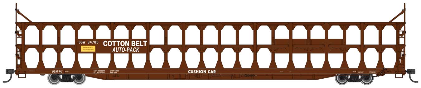 Walthers Mainline 910-8222 HO Scale 89' Tri-Level Open Auto Rack SP/SSW 84790