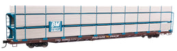 Walthers Mainline 910-8303 HO Scale 89' Tri-Level Shielded Auto Rack Boston & Maine B&M/TTKX 90882