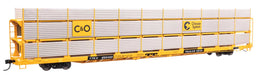Walthers Mainline 910-8305 HO Scale 89' Tri-Level Shielded Auto Rack Chessie C&O/TTKX 850469