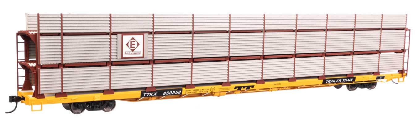 Walthers Mainline 910-8314 HO Scale 89' Tri-Level Shielded Auto Rack Erie Lackawanna EL/TTKX 850258