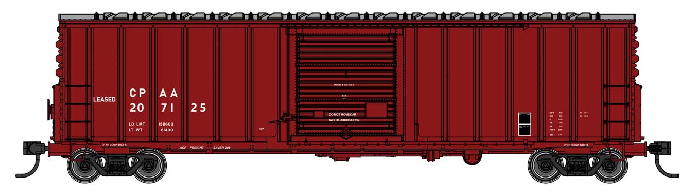 Walthers Mainline HO Scale 50' ACF Exterior Post Boxcar Canadian Pacific CP