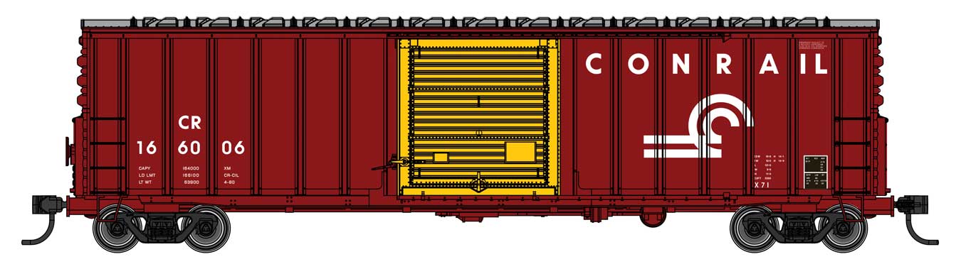 Walthers Mainline HO Scale 50' ACF Exterior Post Boxcar Conrail CR