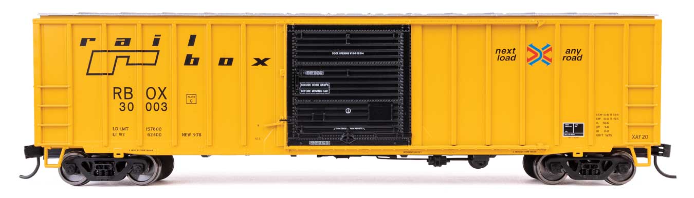 Walthers Mainline HO Scale 50' Exterior-Post Boxcar Rail Box RBOX