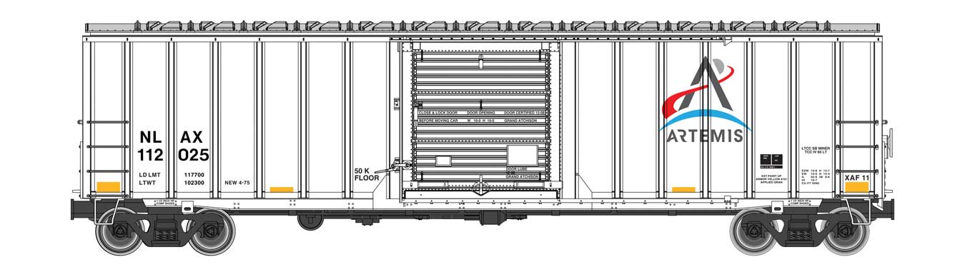 Walthers Mainline HO Scale 50' Rocket Train Buffer Car Artemis NLAX