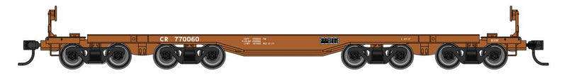 Walthers Mainline HO Scale 66' Heavy-Duty 4-Truck Flatcar Conrail CR
