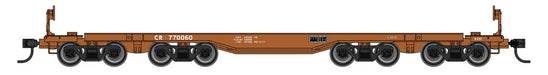 Walthers Mainline HO Scale 66' Heavy-Duty 4-Truck Flatcar Conrail CR