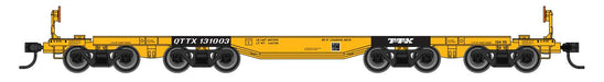 Walthers Mainline HO Scale 66' Heavy-Duty 4-Truck Flatcar TTX QTTX