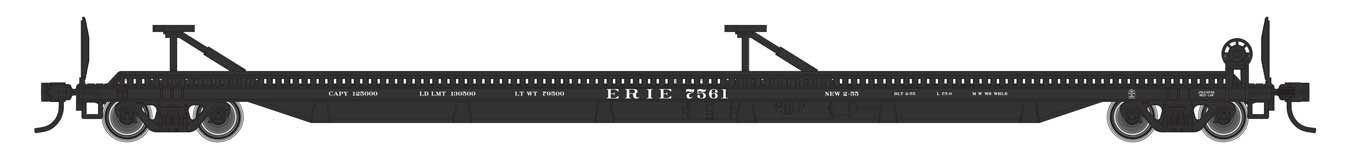 Walthers Mainline HO Scale 75' Piggyback Flatcar Erie