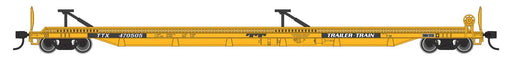 Walthers Mainline HO Scale 75' Piggyback Flatcar Trailer Train (Yellow) TTX