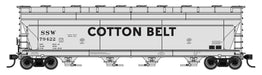 Walthers Mainline HO Scale ACF 5250 4-Bay Centerflow Covered Hopper Cotton Belt SSW