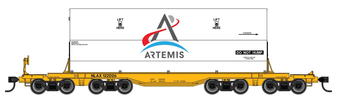 Walthers Mainline HO Scale Rocket Train Booster Car Artemis NLAX
