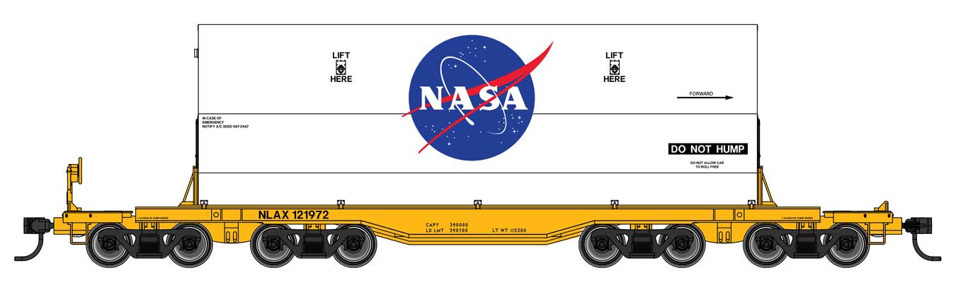 Walthers Mainline HO Scale Rocket Train Booster Car NASA NLAX