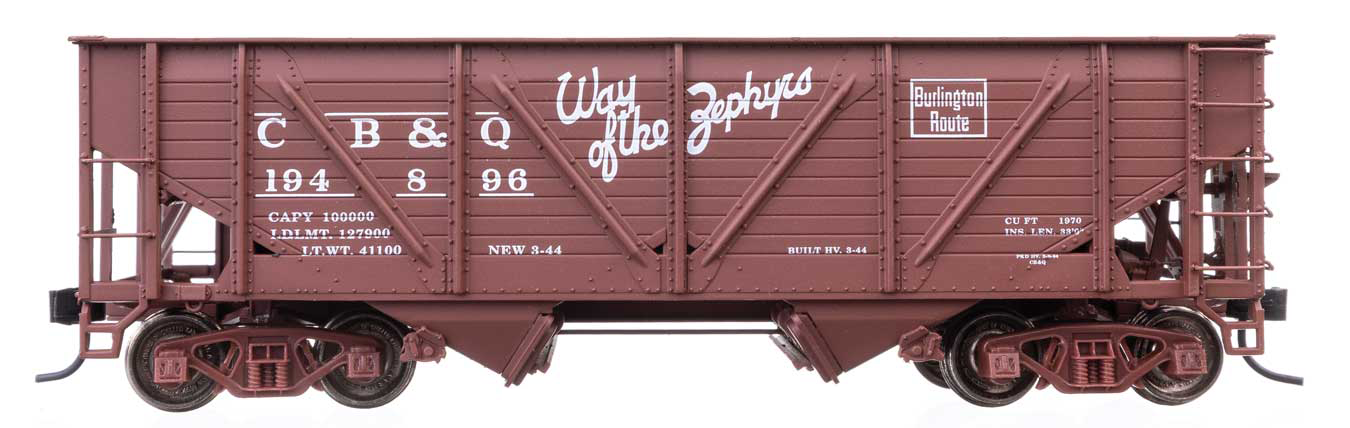 Walthers Proto 34' Steel War Emergency Hopper Burlington CB&Q