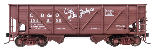 Walthers Proto 34' Steel War Emergency Hopper Burlington CB&Q