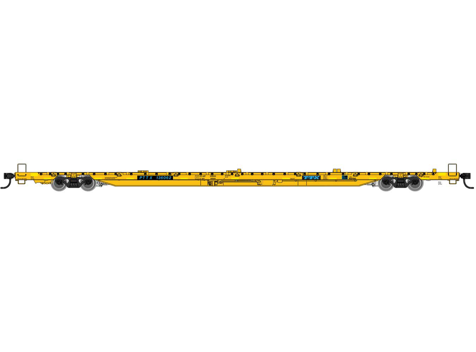 Walthers Proto 920-104606 HO Scale 89' 110-Ton Greenbrier Flatcar TTX PTTX 136566