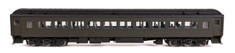 Walthers Proto 920-17600 HO Scale 85' Heavyweight Paired Window Coach Painted Green - Unlettered (Lighted)