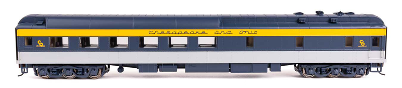 Walthers Proto 920-17701 HO Scale 85' Heavyweight 36 Seat Diner Chesapeake & Ohio (Tri-Color) #968 France's Tavern (Lighted)
